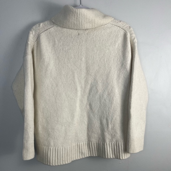 Massimo Dutti Italian Yarn Wool & cashmere knitted turtleneck sweater size small - Picture 6 of 7